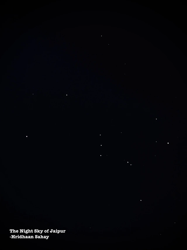 The night sky over Jaipur.
